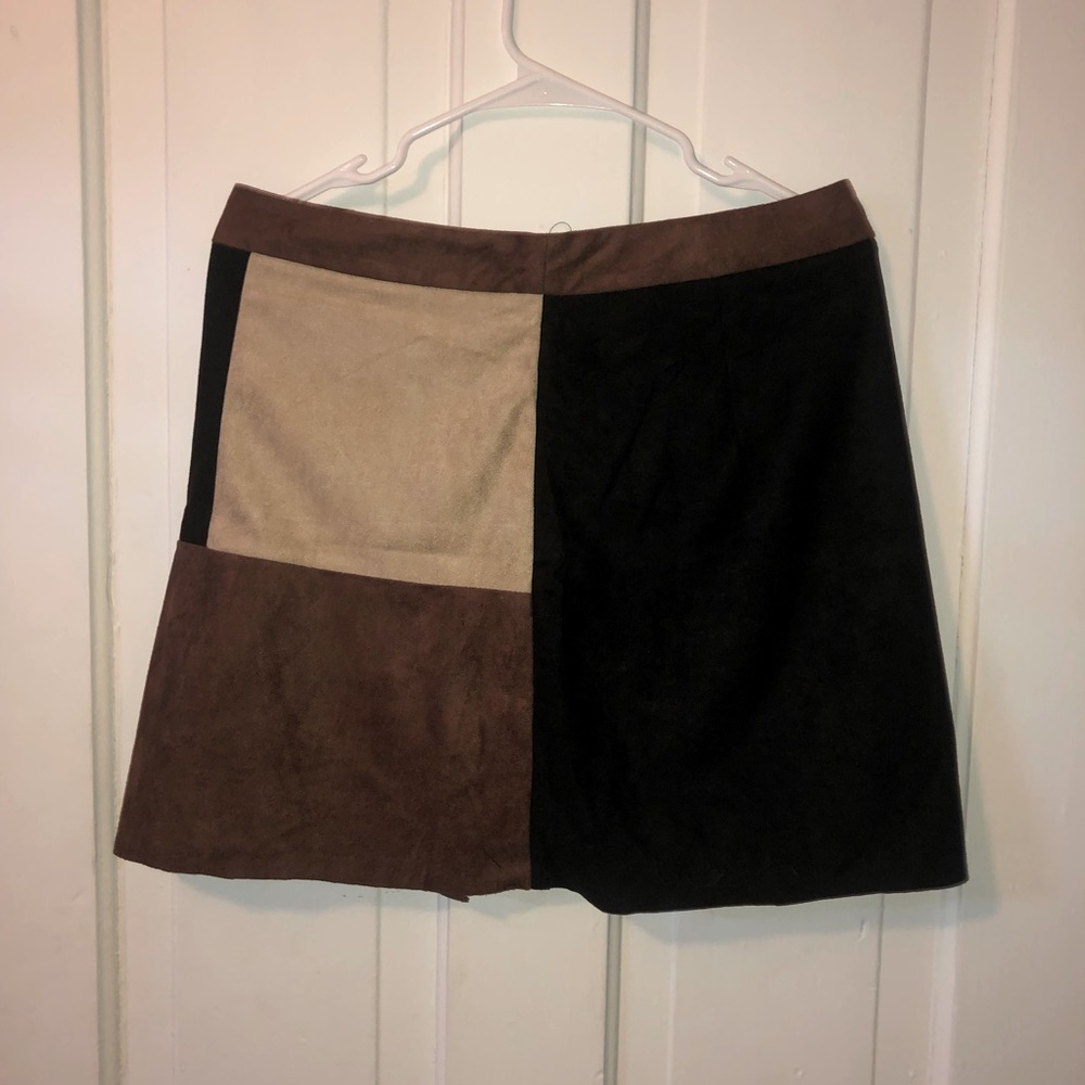 Colorblock mini skirt